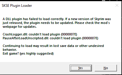 SKSE Error Image